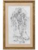 ATTR TO ALBERTO GIACOMETTI STUDY CHARCOAL PAINTING PIC-0
