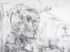 ATTR TO ALBERTO GIACOMETTI STUDY CHARCOAL PAINTING PIC-2