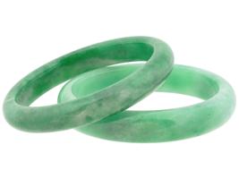 CHINESE HAND CARVED JADE BANGLE BRACELETS AMULETS