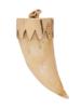 VINTAGE 14K GOLD MOUNTED TIGER'S TOOTH PENDANT PIC-0