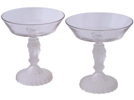 GEORGE DUNCAN SONS MANNER PRESSED GLASS COMPOTE SET