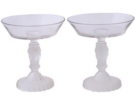 GEORGE DUNCAN SONS MANNER PRESSED GLASS COMPOTE SET