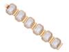 JUDITH LEIBER PAPA GEM GOLD PLATED LINK BRACELET PIC-3