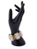 JUDITH LEIBER PAPA GEM GOLD PLATED LINK BRACELET PIC-1