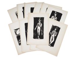 ARBIT BLATAS FULL SET OF MARCEL MARCEAU LITHOGRAPHS