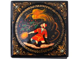 VINTAGE RUSSIAN KHOLUY LACQUER WOODEN TRINKET BOXES