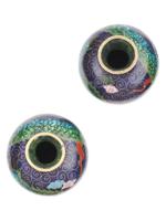 JAPANESE DRAGON CLOISONNE ENAMEL GOLDSTONE VASES