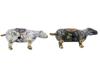 JAPANESE CLOISONNE ENAMEL BRASS FIGURES OF HORSES PIC-6