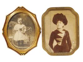 FRAMED ANTIQUE VICTORIAN ERA CABINET PHOTOGRAPHS