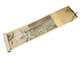 ANTIQUE JAPANESE SHUNGA INK COLOR PAINTING SCROLL