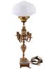 ANTIQUE FRENCH LOUIS XVI ONYX AND GILT BRONZE LAMP PIC-2