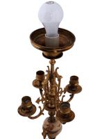 ANTIQUE FRENCH LOUIS XVI ONYX AND GILT BRONZE LAMP