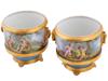 PAIR OF ANTIQUE 19TH C FRENCH PORCELAIN URNS PIC-1