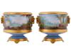PAIR OF ANTIQUE 19TH C FRENCH PORCELAIN URNS PIC-3
