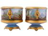 PAIR OF ANTIQUE 19TH C FRENCH PORCELAIN URNS PIC-4