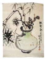 SIGNED CHINESE WATERCOLOR AND INK SCROLL PAINTING