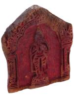 ANTIQUE INDIAN CARVED WOODEN TEXTILE PRINTING BLOCK