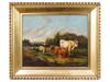 ANTIQUE FRENCH OIL PAINTING BY VICTOR EMILE CARTIER PIC-0