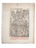 ANTIQUE WOODCUT JESUS DENOUNCES SCRIBES AND PHARISEES PIC-0