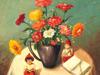 ATTRIBUTED TO BARBARA DOYLE STILL LIFE OIL PAINTING PIC-1