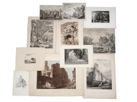 COLLECTION OF ANTIQUE ENGRAVINGS AND ETCHINGS