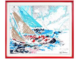 MID CENTURY NAUTICAL LITHOGRAPH BY LEROY NEIMAN