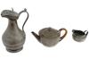 ANTIQUE ENGLISH ARTS AND CRAFTS PEWTER TABLEWARE SET PIC-0