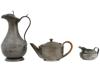 ANTIQUE ENGLISH ARTS AND CRAFTS PEWTER TABLEWARE SET PIC-1