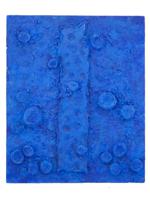 MONOCHROME BLUE MIXED MEDIA PAINTING BY YVES KLEIN