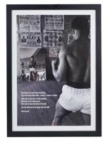 FRAMED POSTER OF MUHAMMAD ALI WITH QUOTE