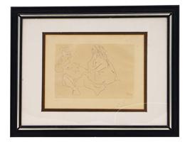 PABLO PICASSO SIGNED LTD ETCHING PRINT DEUX FEMMES