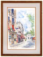 MID CENT VIEW OF PARIS WATERCOLOR PAINTING SIGNED