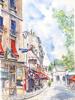 MID CENT VIEW OF PARIS WATERCOLOR PAINTING SIGNED PIC-1