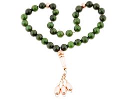 ISLAMIC JADE CARVED MISBAHA PRAYER BEADS