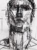 ATTR TO ALBERTO GIACOMETTI STUDY CHARCOAL DRAWING PIC-1