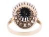 14K GOLD DIAMOND BLACK TOURMALINE COCKTAIL RING PIC-4