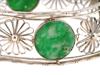 VINTAGE SILVER FILIGREE AND JADE BANGLE BRACELET PIC-6