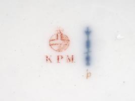 ANTIQUE KPM PORCELAIN DEEP PLATES WITH MONOGRAM