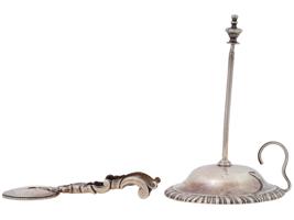 ANTIQUE ENGLISH STERLING SILVER CANDLE ACCESSORIES