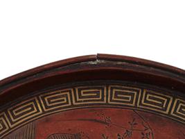 JAPANESE MEIJI GILT AND PATINATED BRONZE WALL PLATE