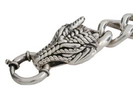 VINTAGE STERLING SILVER DRAGON CHAIN BRACELET