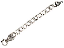 VINTAGE STERLING SILVER DRAGON CHAIN BRACELET