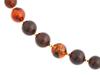 VINTAGE NAPIER FAUX COGNAC AMBER BEADED NECKLACES PIC-2