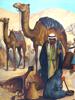 MIDDLE EASTERN CARAVAN SCENE OIL PAINTING SIGNED PIC-3