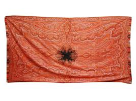 ANTIQUE 19TH C BRITISH VICTORIAN PAISLEY WOOL SHAWL