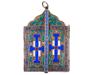 RUSSIAN SILVER ENAMEL HAND PAINTED ICON PENDANT PIC-0