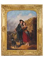 ANTIQUE BRITISH DOG OIL PAINTING BY RICHARD ANSDELL