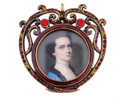 JAY STRONGWATER JEWELED PORTRAIT FRAME PENDANTS