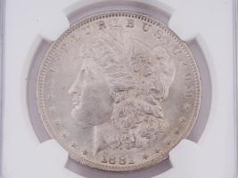 ANTIQUE 1881 AMERICAN MORGAN SILVER DOLLAR COIN