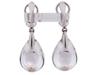 BACCARAT PSYDELIC STERLING CRYSTAL CLIP ON EARRINGS PIC-0